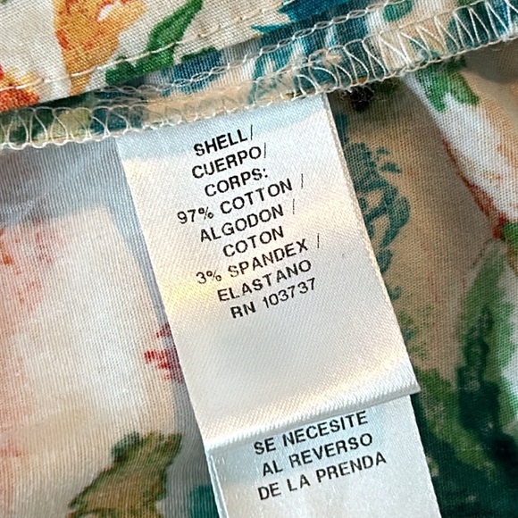 Donna Morgan Watercolor Print Ruffle Neck Tiered Dress w Pockets & Ruffle Hem - Picture 14 of 16